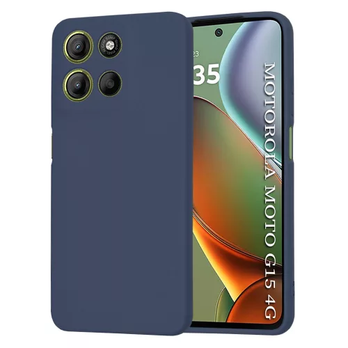 Techsuit - SoftFlex szilikon tok - Motorola Moto G15 / G15 Power / G17 / G17 Power - Sötétkék