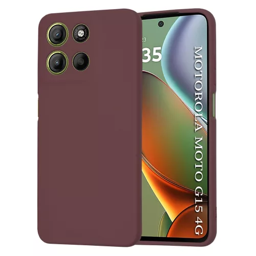 Techsuit - SoftFlex szilikon tok - Motorola Moto G15 / G15 Power / G17 / G17 Power - Bordó