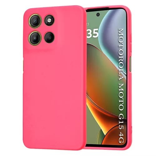Techsuit - SoftFlex szilikon tok - Motorola Moto G15 / G15 Power / G17 / G17 Power - Pink