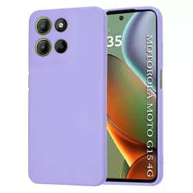   Techsuit - SoftFlex szilikon tok - Motorola Moto G15 / G15 Power / G17 / G17 Power - Világos lila