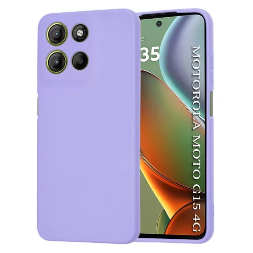 Techsuit - SoftFlex szilikon tok - Motorola Moto G15 / G15 Power / G17 / G17 Power - Világos lila