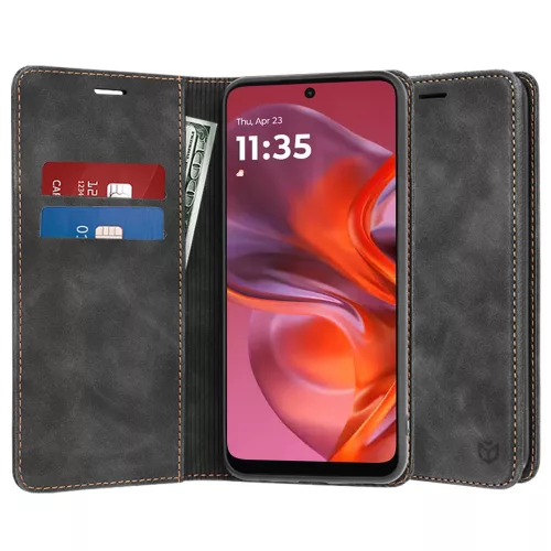 Techsuit - Confy Cover kinyitható tok - Motorola Moto G05 / E15 - Fekete