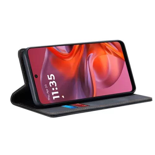 Techsuit - Confy Cover kinyitható tok - Motorola Moto G05 / E15 - Fekete