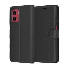 Techsuit - Leather Folio - Motorola Moto G05 / E15 - Black
