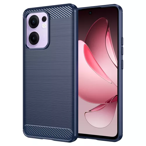 Techsuit - Carbon szilikon tok - Oppo Reno13 F 4G / Reno13 F 5G / Reno13 FS 5G - Kék