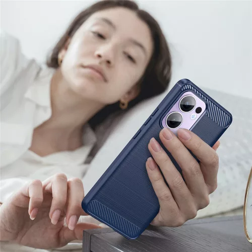 Techsuit - Carbon szilikon tok - Oppo Reno13 F 4G / Reno13 F 5G / Reno13 FS 5G - Kék