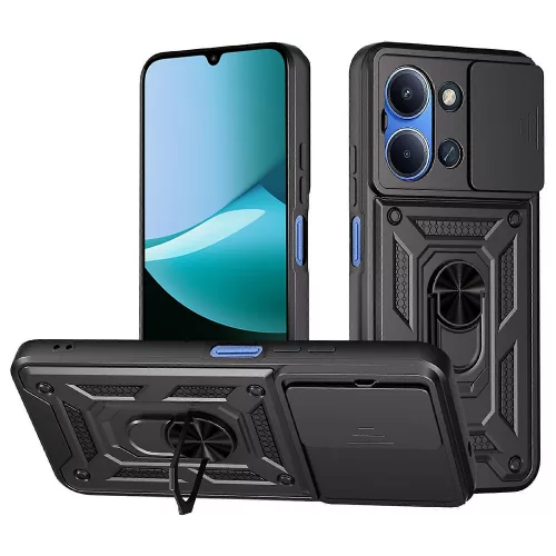 Techsuit - CamShield ütésálló tok - Xiaomi Redmi 15C 4G / Redmi 15C 5G - Fekete