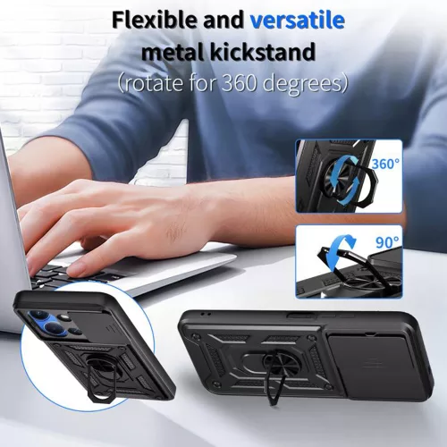 Techsuit - CamShield ütésálló tok - Xiaomi Redmi 15C 4G / Redmi 15C 5G - Fekete