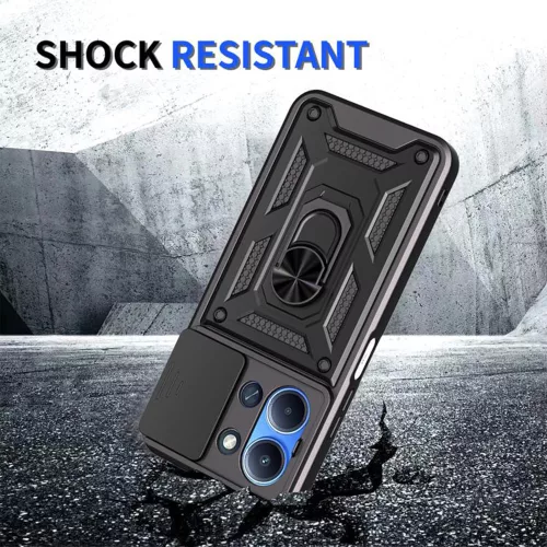 Techsuit - CamShield ütésálló tok - Xiaomi Redmi 15C 4G / Redmi 15C 5G - Fekete