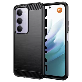   Techsuit - Carbon szilikon tok - Xiaomi Redmi 15 4G /  Redmi 15 5G - Fekete
