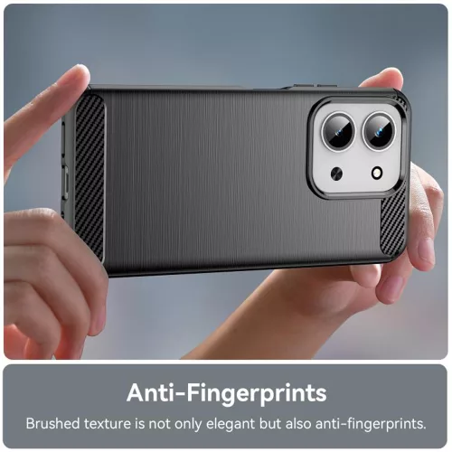 Techsuit - Carbon szilikon tok - Xiaomi Redmi 15C 4G / Redmi 15C 5G / Poco C85 4G - Fekete
