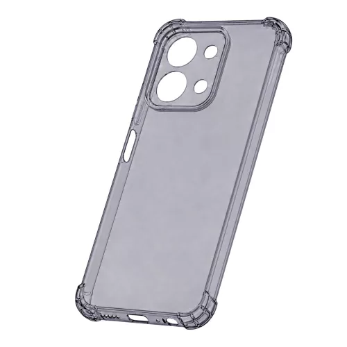 Techsuit - Shockproof Átlátszó Ütésálló Szilikon tok - Xiaomi Redmi 15C 4G / Redmi 15C 5G - Átlátszó fekete