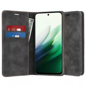   Techsuit - Confy Cover kinyitható tok - Xiaomi Redmi 15 4G / Redmi 15 5G - Fekete