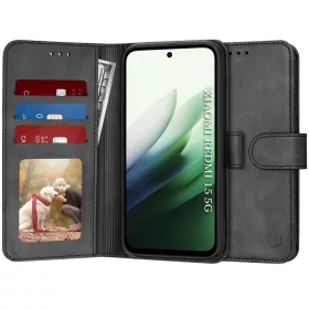   Techsuit - Diary Book kinyitható tok - Xiaomi Redmi 15 4G / Redmi 15 5G - Fekete