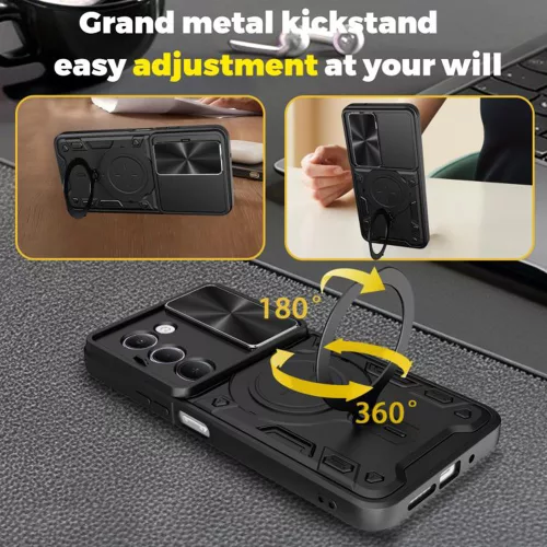 Techsuit - CamGuard Pro ütésálló tok - Xiaomi Redmi 15 4G / Redmi 15 5G - Fekete