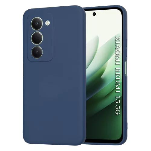 Techsuit - SoftFlex szilikon tok - Xiaomi Redmi 15 4G / Redmi 15 5G - Sötétkék