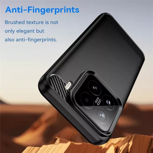 Techsuit - Carbon szilikon tok - Xiaomi 15T - Fekete