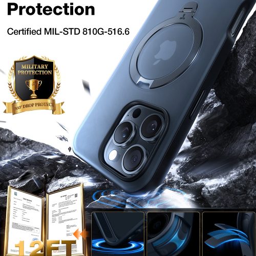 Torras - Ostand Spin MagSafe Series tok - iPhone 17 - Átlátszó