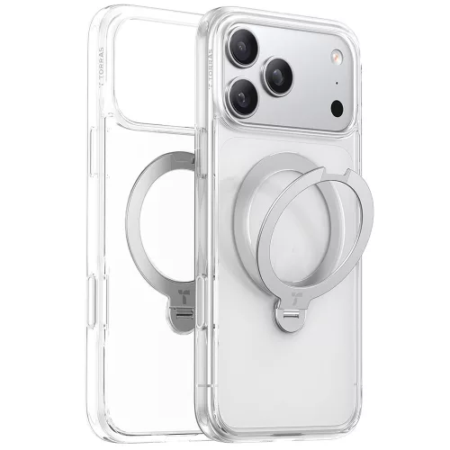 Torras - Ostand Spin MagSafe Series - iPhone 17 Pro - Clear