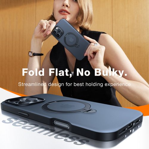 Torras - Ostand Spin MagSafe Series tok - iPhone 17 Pro Max - Fekete