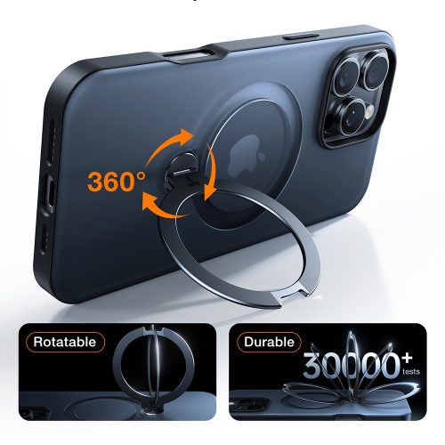 Torras - Ostand Spin MagSafe Series tok - iPhone 17 Air - Fekete