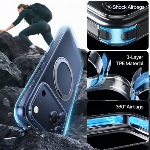 Torras - Ostand Pro MagSafe  Series tok - iPhone 17 Pro - Átlátszó