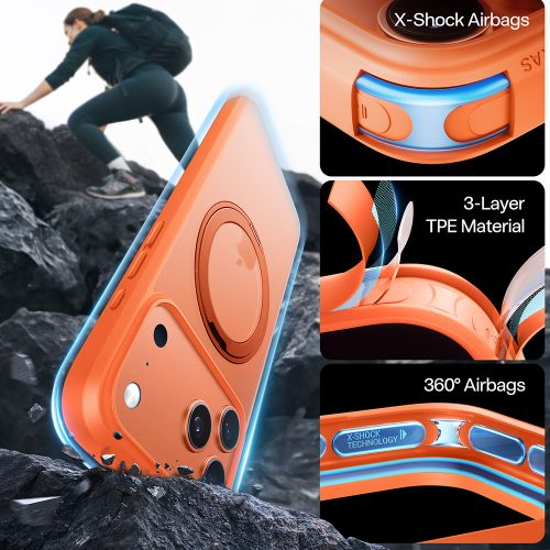 Torras - Ostand Pro MagSafe Series tok - iPhone 17 Pro Max - Narancssárga