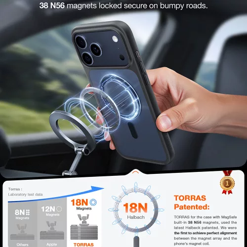 Torras - Guardian Magnetic Series - iPhone 17 Pro - Black