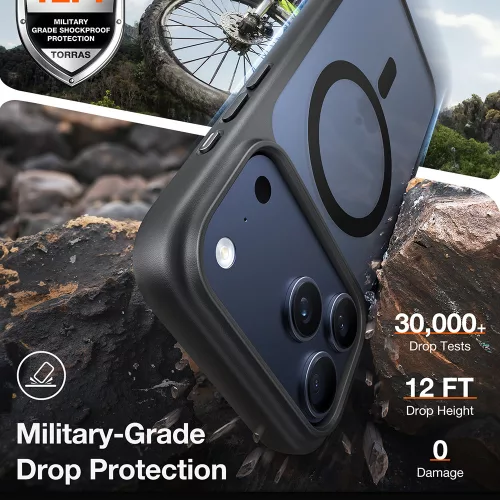 Torras - Guardian Magnetic Series - iPhone 17 Pro - Black