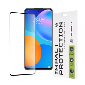  Techsuit - 111D Full Cover / Full Glue üvegfólia - Huawei P smart 2021 - Fekete széllel