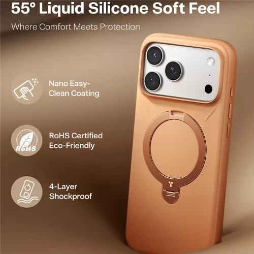 Torras - QPRO Silicone Series - iPhone 17 Pro - Orange
