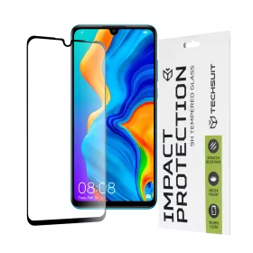   Techsuit - 111D Full Cover / Full Glue üvegfólia - Huawei P30 Lite / P30 Lite New Edition - Fekete