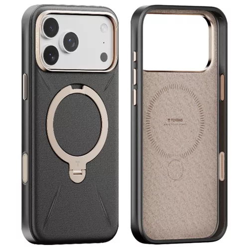 Torras - QPRO Leather Series - iPhone 17 Pro - Black