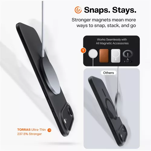 Torras - SlimFit MagSafe Series - iPhone 17 Air - Black