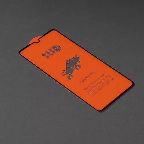 Techsuit - 111D Full Cover / Full Glue üvegfólia - Huawei P30 - Fekete széllel
