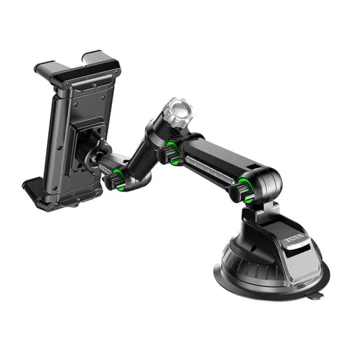 Techsuit - Autós tartó TabbyX (ST1) Tablet/Phone, Hajlítható, 360° Állíthatóság, Univerzális - Black