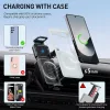 Techsuit - Premium Autós tartó vezeték nélküli töltéssel ModoDock (SW1) - Szellőzőrácsra, 90° Intelligent forgás, 15W - Black