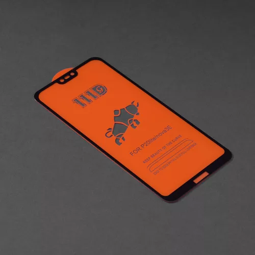 Techsuit - 111D Full Cover / Full Glue üvegfólia - Huawei P20 Lite - Fekete széllel
