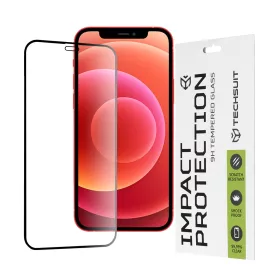   Techsuit - 111D Full Cover / Full Glue üvegfólia - iPhone 12 mini - Fekete széllel