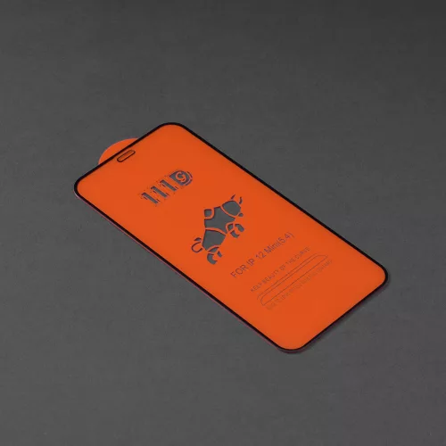 Techsuit - 111D Full Cover / Full Glue üvegfólia - iPhone 12 mini - Fekete széllel