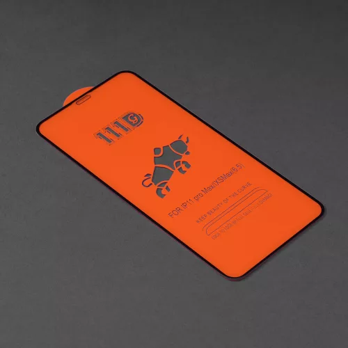 Techsuit - 111D Full Cover / Full Glue üvegfólia - iPhone XS Max / iPhone 11 Pro Max - Fekete széllel