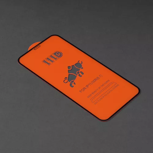 Techsuit - 111D Full Cover / Full Glue üvegfólia - iPhone 11 / iPhone XR - Fekete