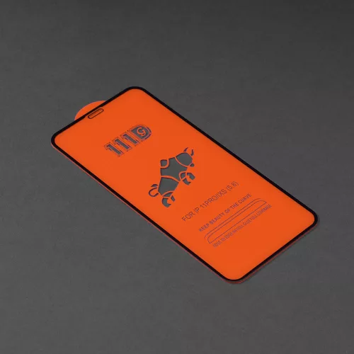 Techsuit - 111D Full Cover / Full Glue üvegfólia - iPhone X / iPhone XS / iPhone 11 Pro - Fekete széllel