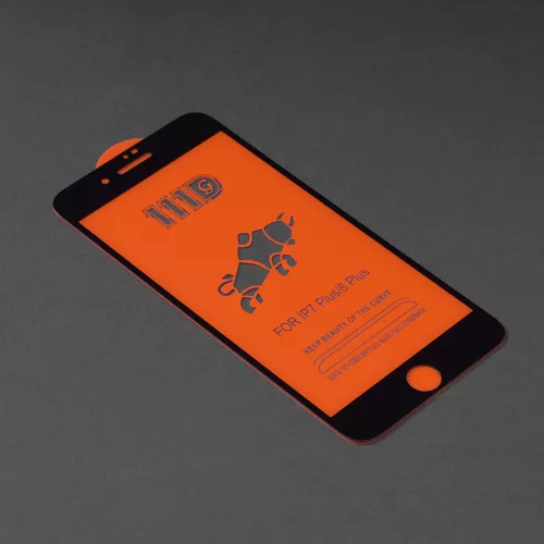 Techsuit - 111D Full Cover / Full Glue üvegfólia - iPhone 7 Plus / iPhone 8 Plus - Fekete széllel