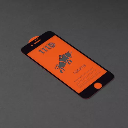 Techsuit - 111D Full Cover / Full Glue üvegfólia - iPhone 7 / iPhone 8 / iPhone SE 2, SE 2020 / iPhone SE 3, SE 2022 - Fekete széllel
