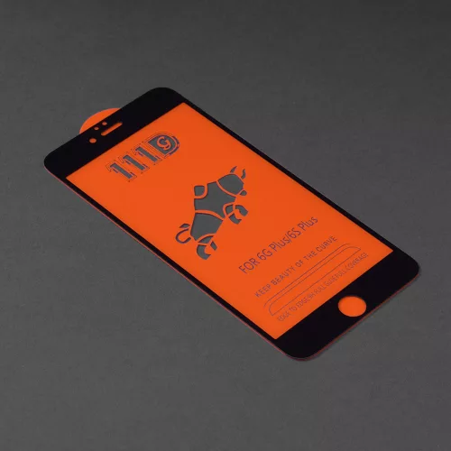Techsuit - 111D Full Cover / Full Glue üvegfólia - iPhone 6 Plus / iPhone 6s Plus - Fekete széllel