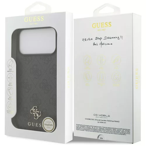 Guess - 4G Kis és Klasszikus Logó MagSafe (GUHMP17XP4SM4MK) - iPhone 17 Pro Max - Fekete