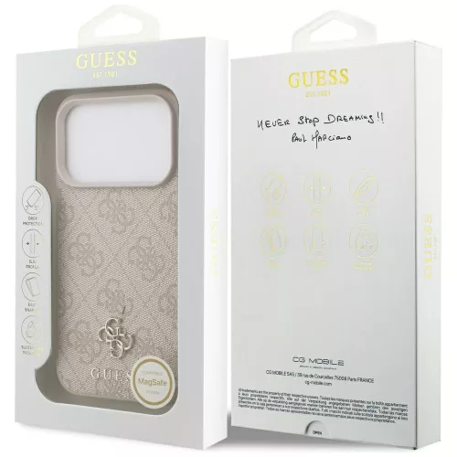 Guess - 4G Kis és Klasszikus Logó MagSafe (GUHMP17LP4SM4MP) - iPhone 17 Pro - Rózsaszín
