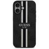 Guess - Keménytok 4G Nyomott Csíkos MagSafe (GUHMP17SP4RPSK) - iPhone 17 - Fekete