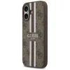Guess - Keménytok 4G Nyomott Csíkos MagSafe (GUHMP17SP4RPSW) - iPhone 17 - Barna